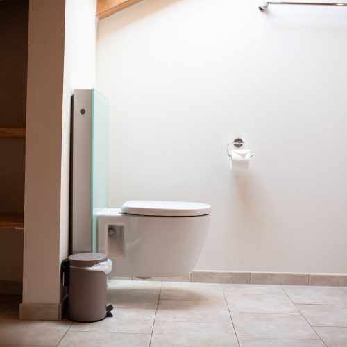 Badezimmer mit Toilette in Ferienwohnung in Garmisch-Partenkirchen