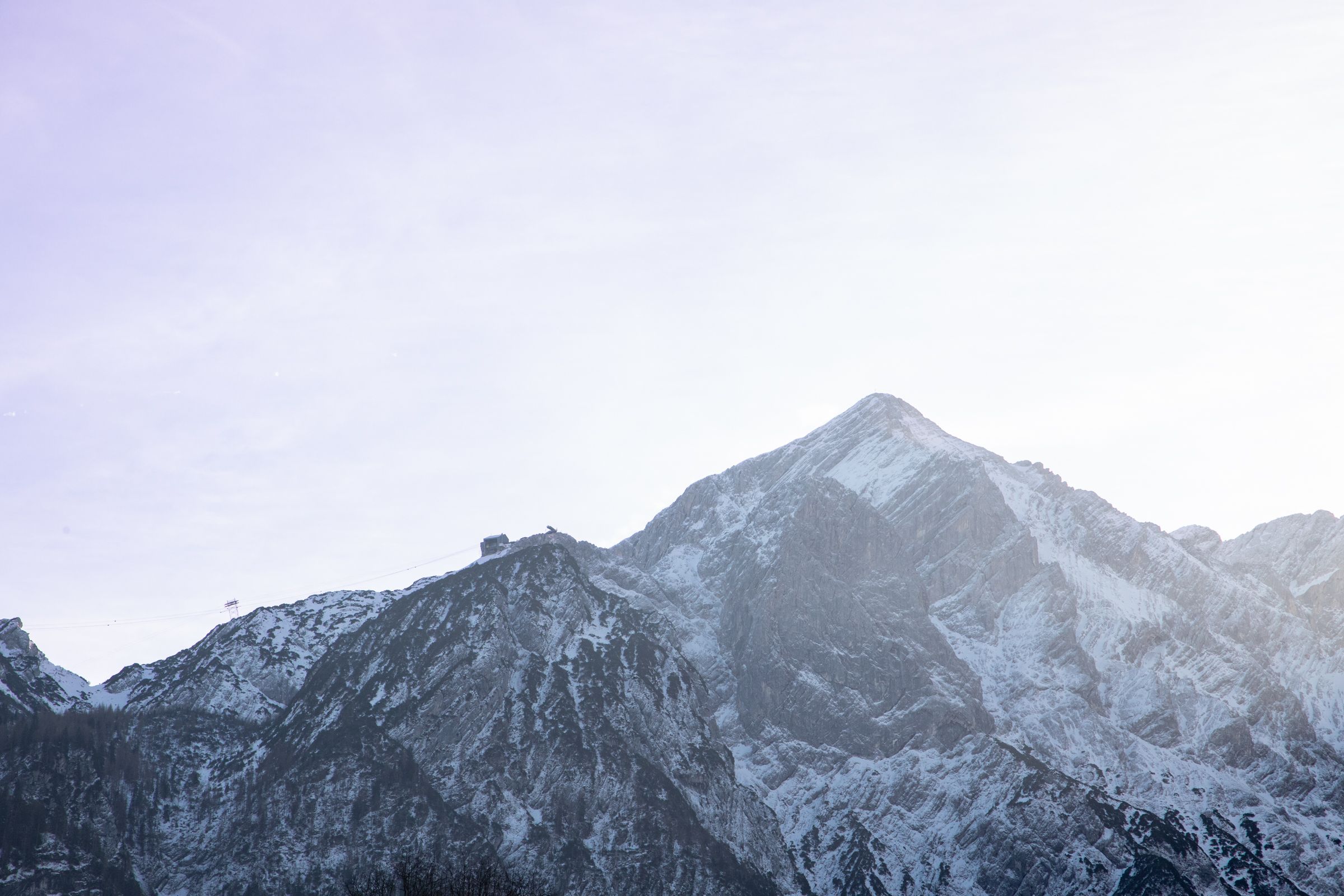 Blick auf Zugspitze mit Lift von Ferienwohnung in Garmisch-Partenkirchen