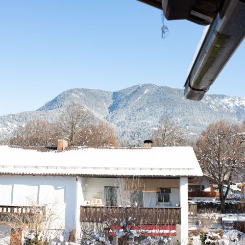 Berge im Winter in Ferienwohnung in Garmisch-Partenkirchen
