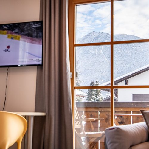 Ausblick aus den Schlafzimmer in Ferienwohnung in Garmisch-Partenkirchen