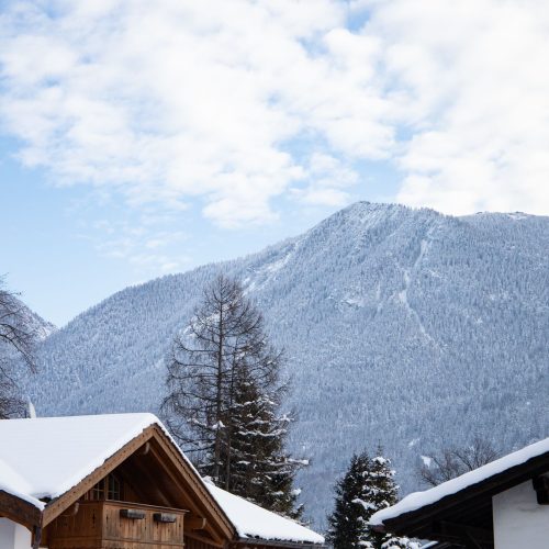Aussicht auf die Alpen in Ferienwohnung in Garmisch-Partenkirchen