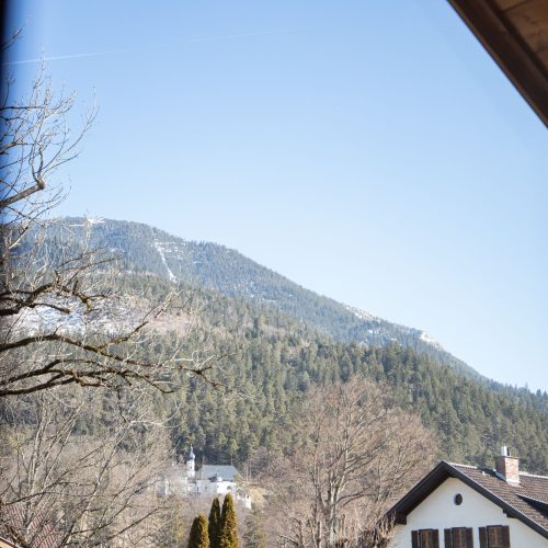 Blick grünen Berg Garmisch-Partenkirchen