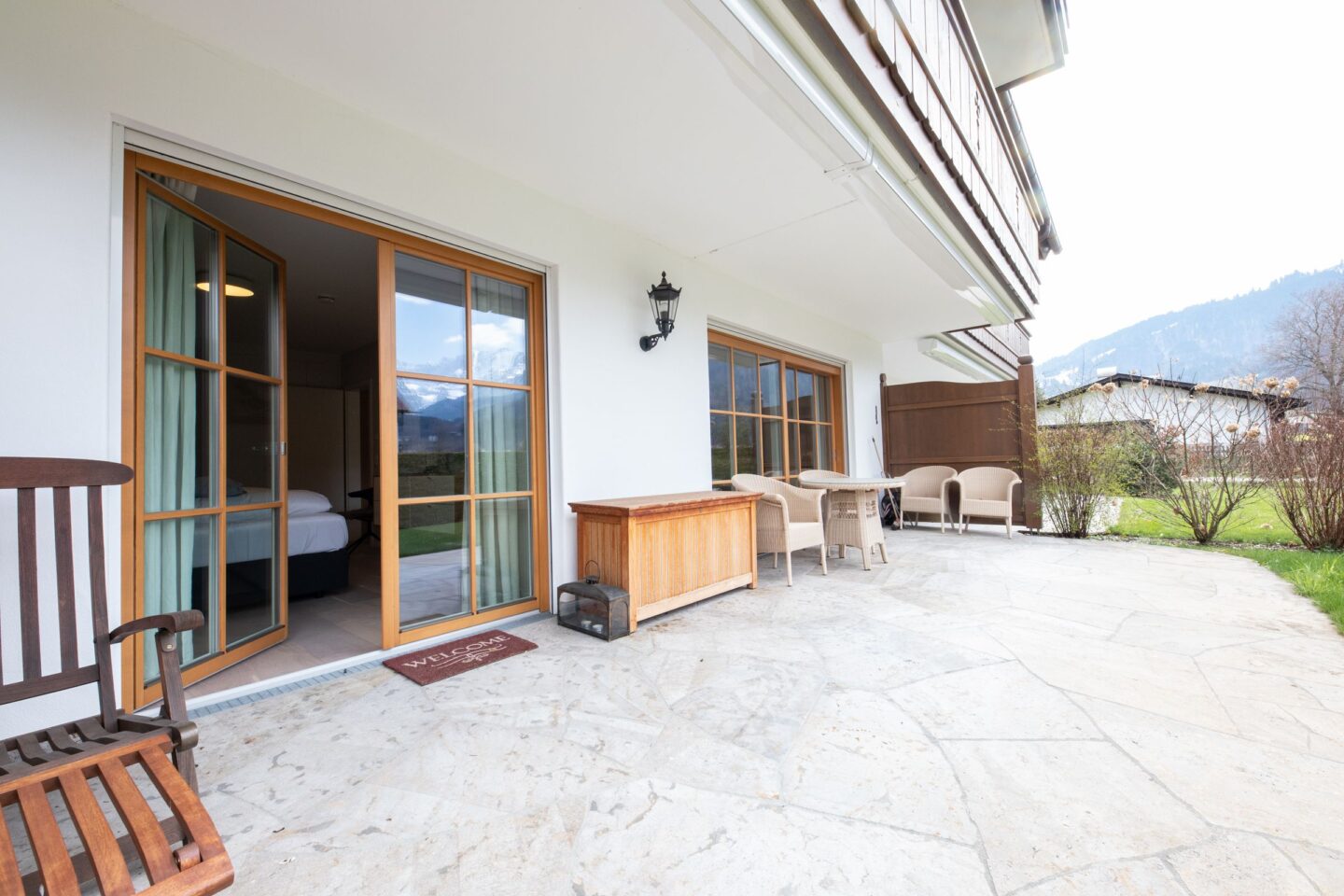 Große Terrasse Terrasse in Ferienwohnung in Garmisch-Partenkirchen