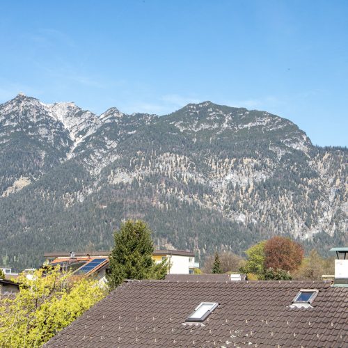 Blick auf das Bergmassiv von Garmisch-Partenkirchen