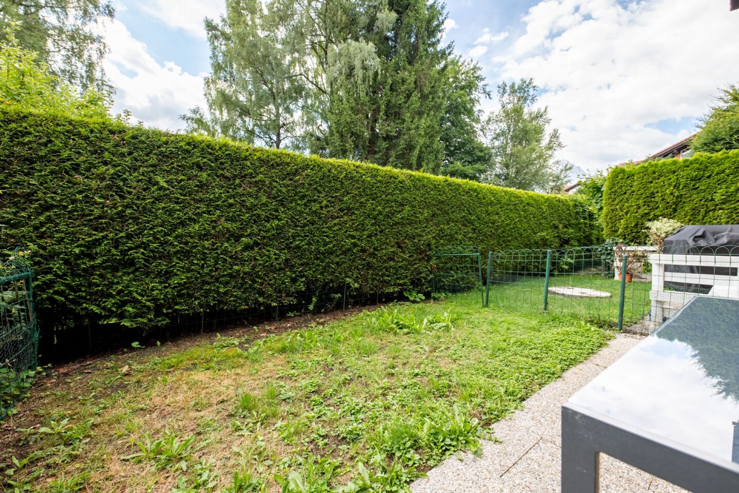 Grüne hohe Hecke in Ferienwohnung in Garmisch-Partenkirchen