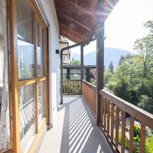 Balkon mit Schlafzimmerzugang in Ferienwohnung in Garmisch-Partenkirchen