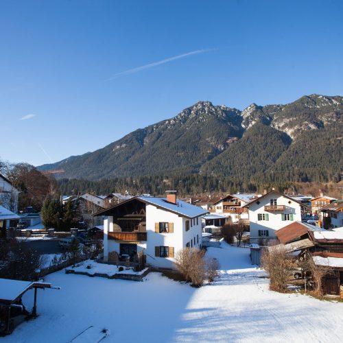 Aussicht in Ferienwohnung in Garmisch-Partenkirchen