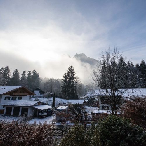 Aussicht in Ferienwohnung in Garmisch-Partenkirchen
