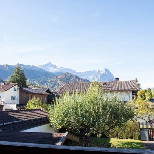 Ausblick in Ferienwohnung in Garmisch-Partenkirchen