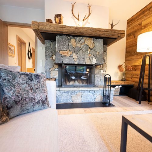 Kamin in Ferienwohnung in Garmisch-Partenkirchen