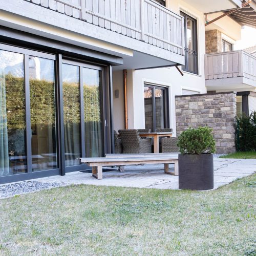 Terrasse in Ferienwohnung in Garmisch-Partenkirchen