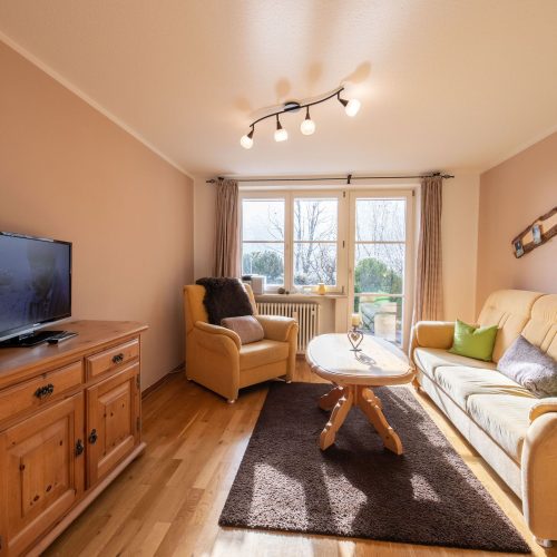 Wohnzimmer mit Sofa in Ferienwohnung in Garmisch-Partenkirchen