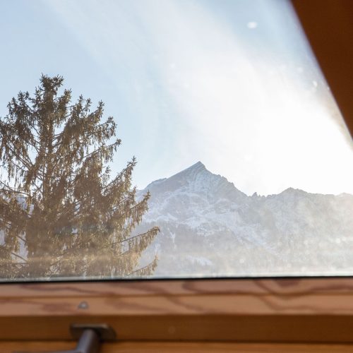 Fenster Ausblick in Ferienwohnung in Garmisch-Partenkirchen