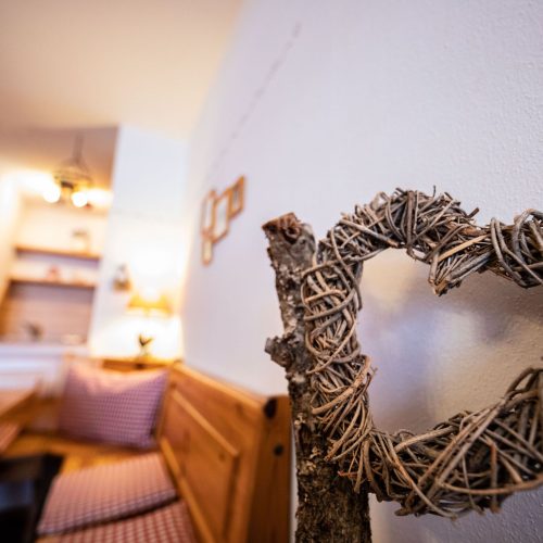 Herzdekoration in Ferienwohnung in Garmisch-Partenkirchen