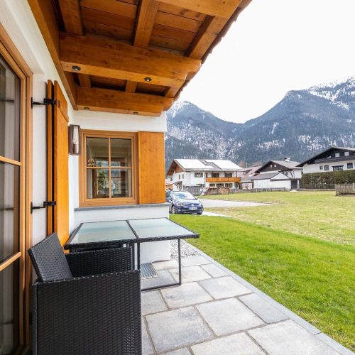 Terrasse in Ferienwohnung in Garmisch-Partenkirchen