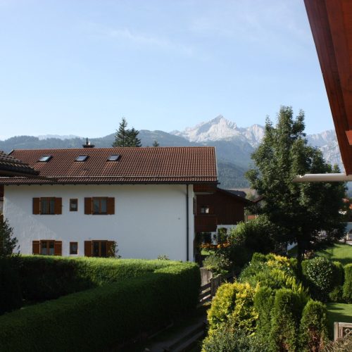 Ausblick in Ferienwohnung in Garmisch-Partenkirchen