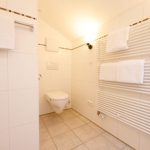 Badezimmer mit Toilette in Ferienwohnung in Garmisch-Partenkirchen