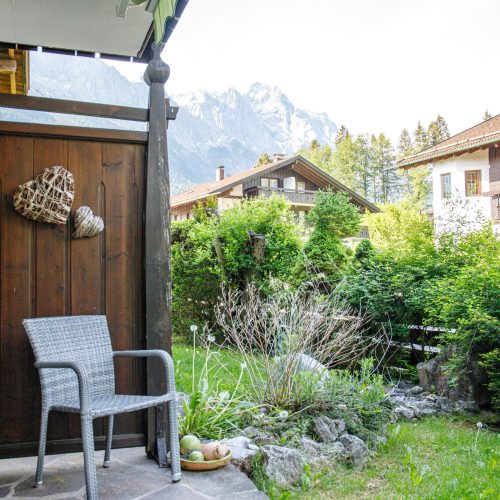 Terrasse in Ferienwohnung in Garmisch-Partenkirchen