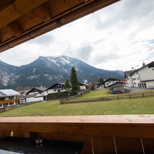 Ausblick vom Balkon in Ferienwohnung in Garmisch-Partenkirchen