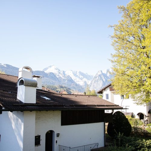 Ausblick in Ferienwohnung in Garmisch-Partenkirchen