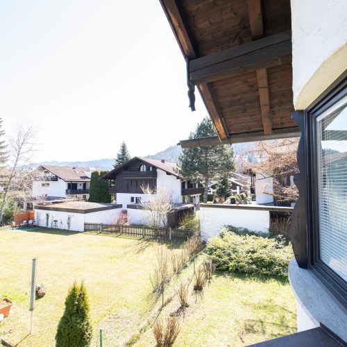 Aussicht in Ferienwohnung in Garmisch-Partenkirchen