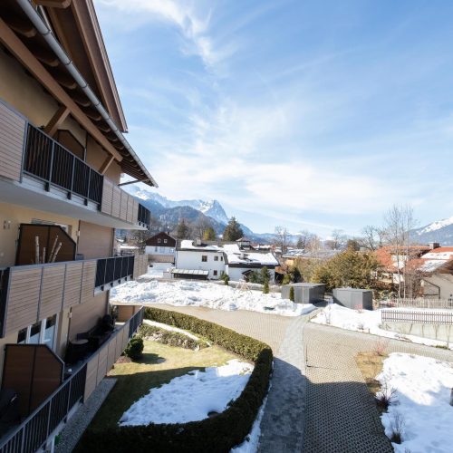 Ausblick in Ferienwohnung in Garmisch-Partenkirchen