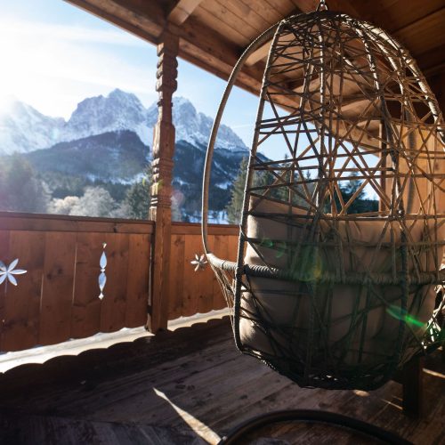 Sitzplatz in Ferienwohnung in Garmisch-Partenkirchen