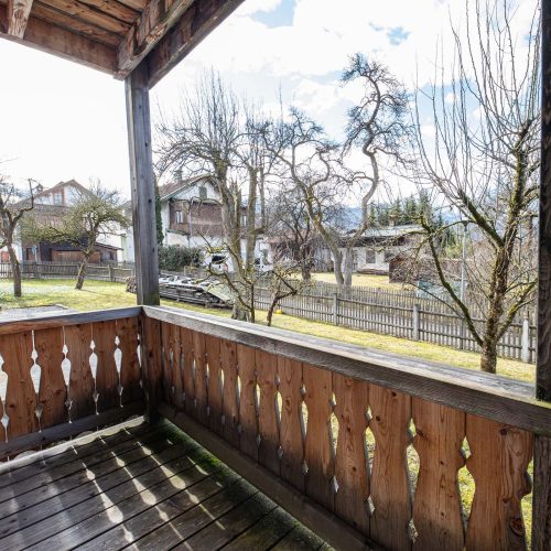 Balkon mit Aussicht in Ferienwohnung in Garmisch-Partenkirchen