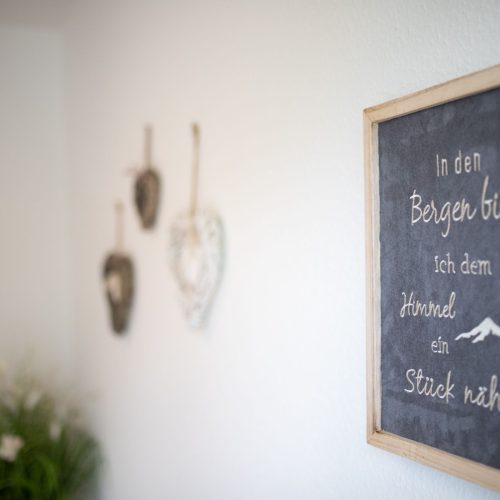 Wanddekoration in Ferienwohnung in Garmisch-Partenkirchen
