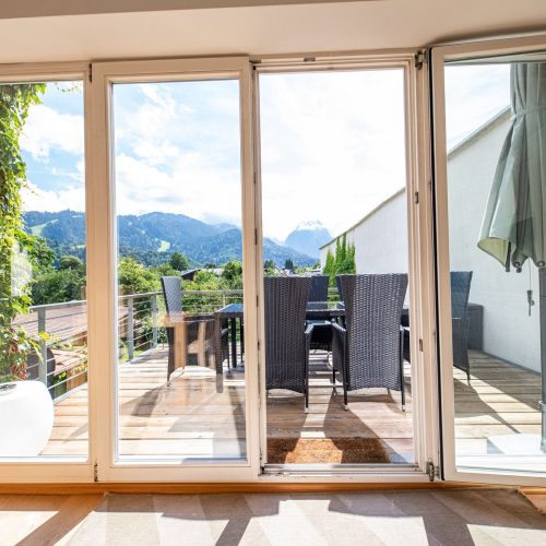 Ausblick in Ferienwohnung in Garmisch-Partenkirchen