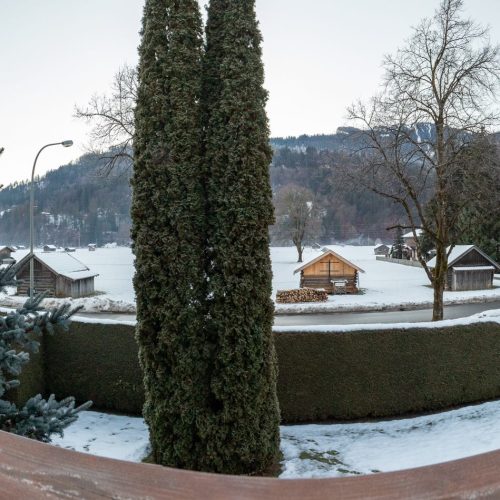 Panoramabild vom Balkon in Ferienwohnung in Garmisch-Partenkirchen