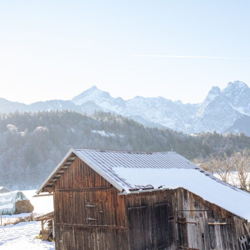 Aussicht auf die Berge in Ferienwohnung in Garmisch-Partenkirchen
