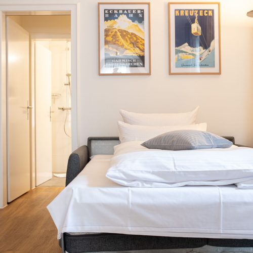 Schlafsofa in Ferienwohnung in Garmisch-Partenkirchen
