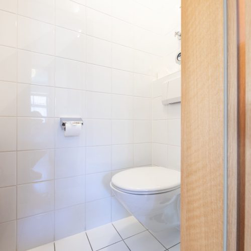 Badezimmer mit Toilette in Ferienwohnung in Garmisch-Partenkirchen