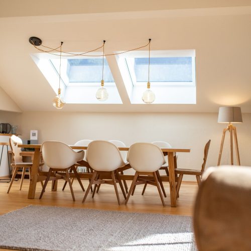 Essbereich mit Esstisch in Ferienwohnung in Garmisch-Partenkirchen