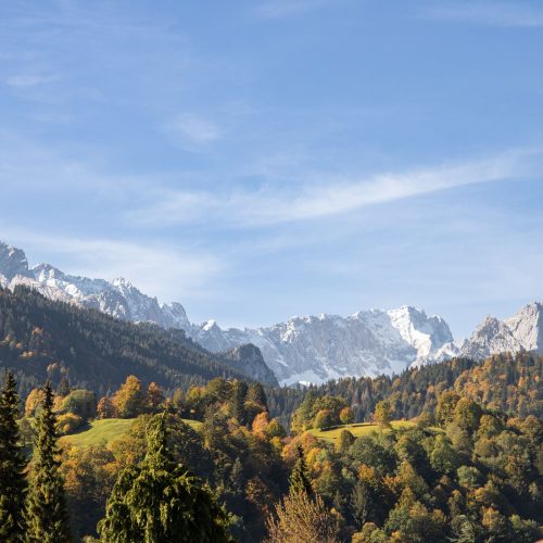 blick auf die Alpen in Garmisch-Partenkirchen