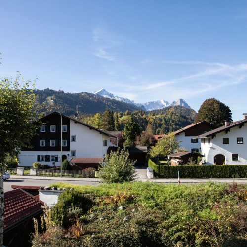 Ausblick auf die Natur in Ferienwohnung in Garmisch-Partenkirchen